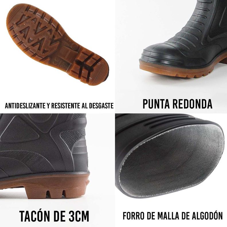 Bota De Seguridad Punta De Acero Antigolpes Impermeables-2