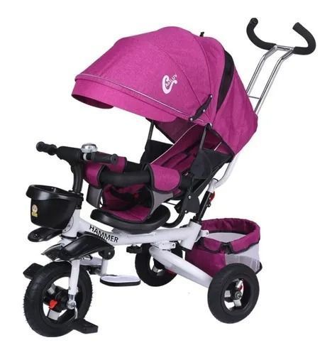 Triciclo Multifuncional Gira 360 Sombrilla Plegable -0