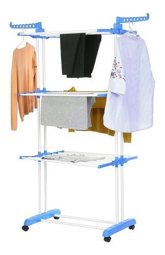 Tendedero Organizador Colgador Ropa Plegable 3 Niveles-0