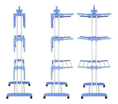 Tendedero Organizador Colgador Ropa Plegable 3 Niveles-1