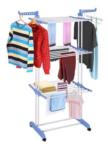 Tendedero Organizador Colgador Ropa Plegable 3 Niveles-5