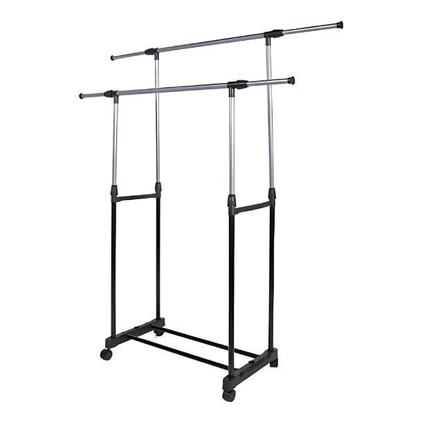 Tendedero Alargable Largo Ajustable Con Ruedas Para Ropa-0