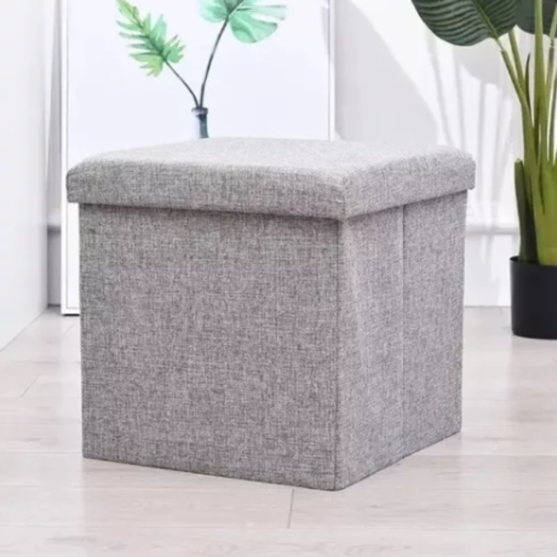 Puff Silla Baul Organizador Multifuncional 30cm X 30cm-2