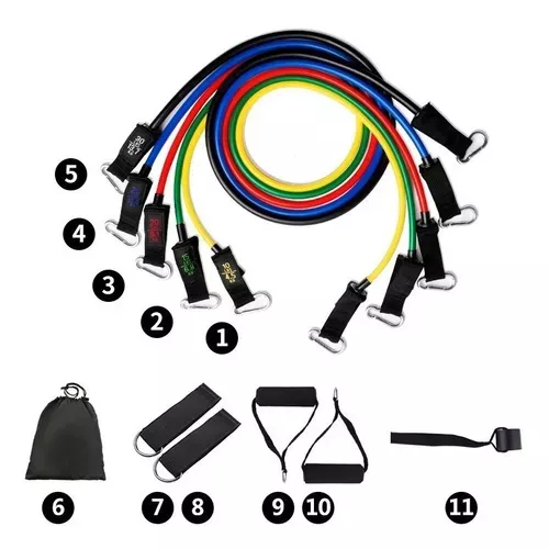 Set De Ligas Y Bandas De Resistencia 11 Piezas Pro-1