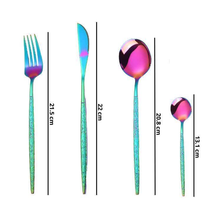 Set Cubiertos De Mesa Tornasol Acero Inoxidable 24 Piezas-3