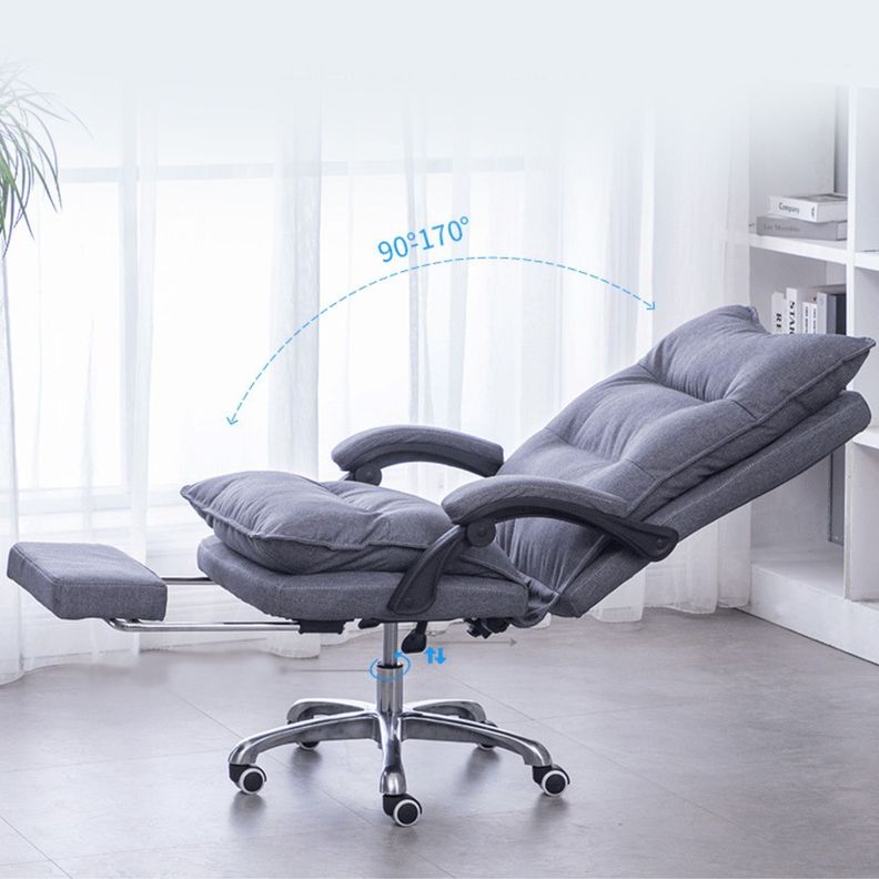 Silla Jefe De Tela Oficina Con Reposapiés-4