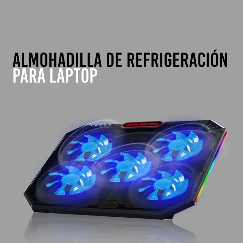 Soporte Cooler Ventilador para Notebook Refrigerante LED-5