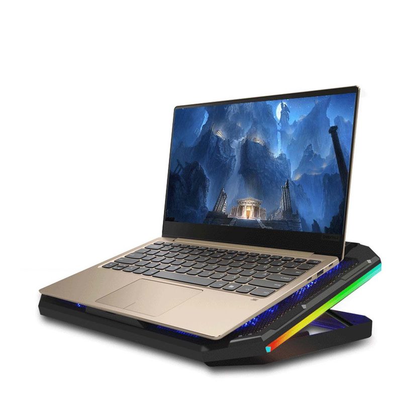 Soporte Cooler Ventilador para Notebook Refrigerante LED-0