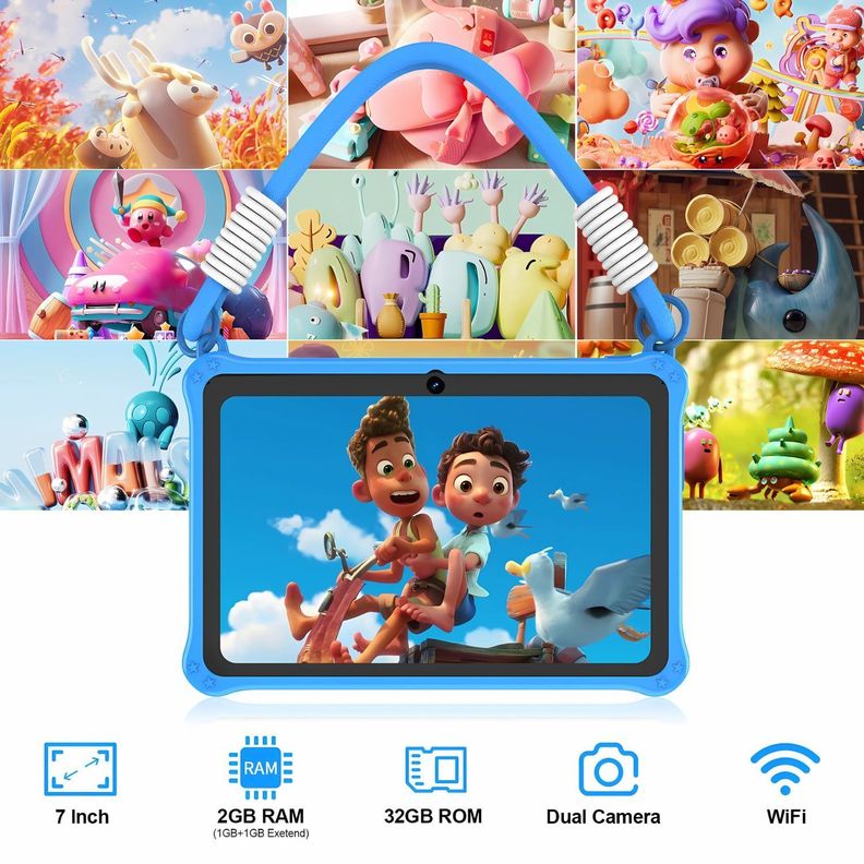 Tablet 7 Pulgadas 32 GB 2 Ram Android Con Funda Protectora-6