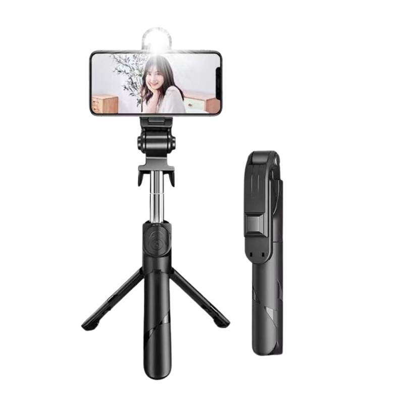Estabilizador Trípode Selfie Stick Mando Bluetooth Y LED-1