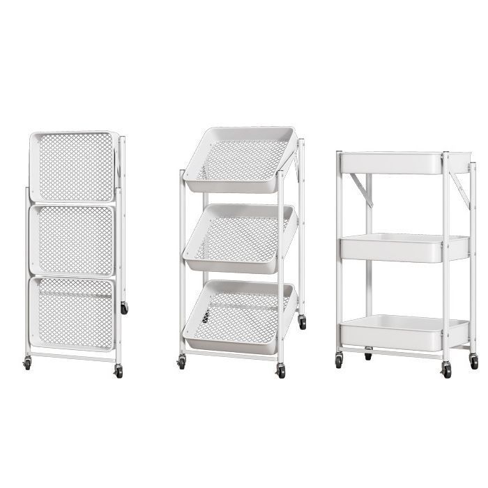 Estante Organizador Plegable Cocina Baño 3 Niveles - Negro-1