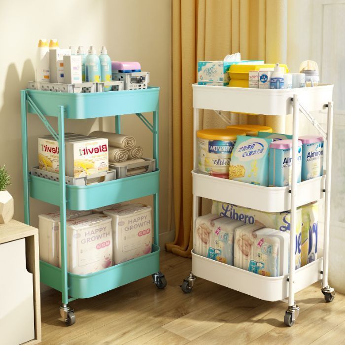 Estante Organizador Plegable Cocina Baño 3 Niveles - Negro-3