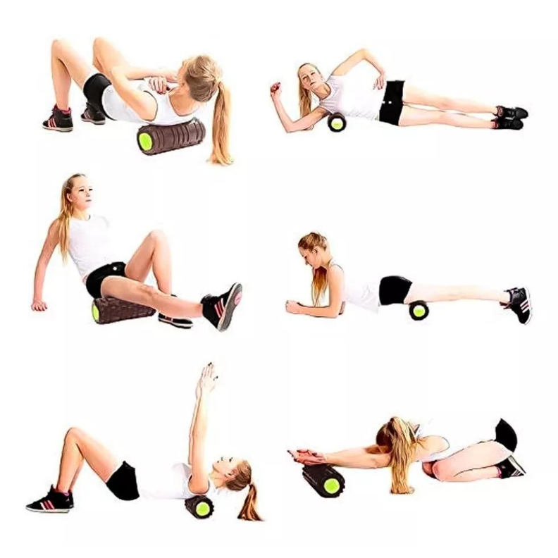 Rodillo De Yoga Foam Roller Masajes Elongación Y Pilates-3