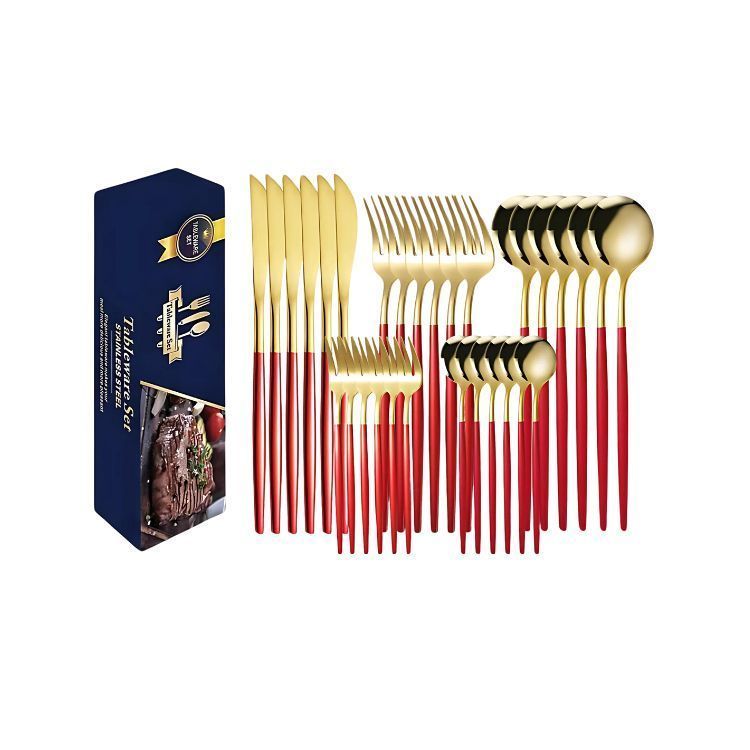 Set De 30 Cubiertos De Mesa Acero Inoxidable-1