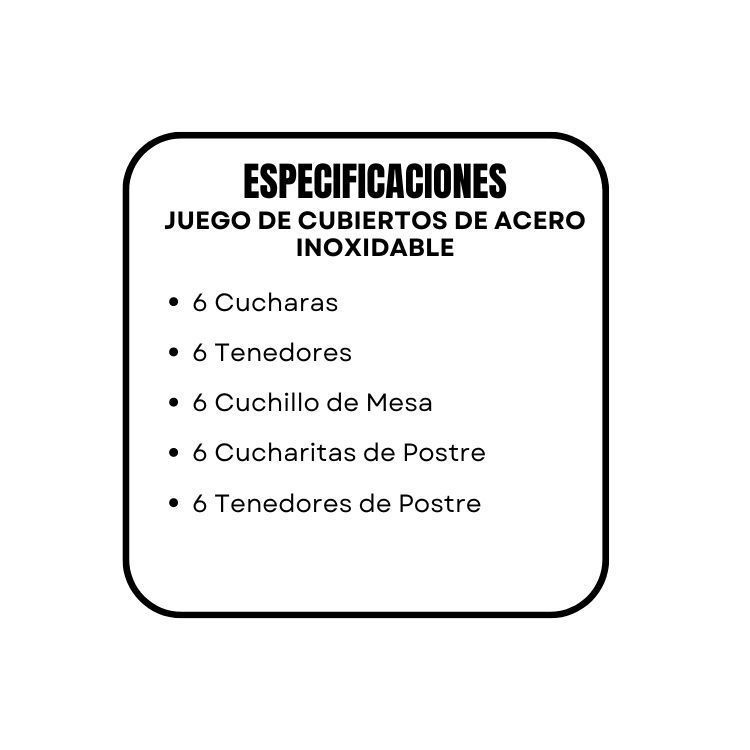 Set De 30 Cubiertos De Mesa Acero Inoxidable-4