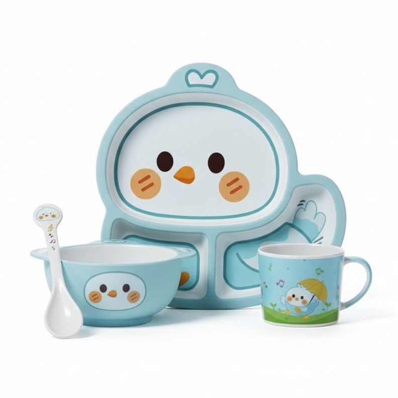 Vajilla Infantil Melamina Ideal para Bebes y Ninos