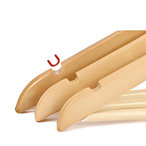 Pack 10 Colgadores De Madera Ganchos Perchero Ropa-2