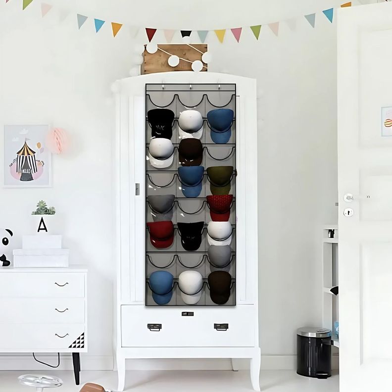 Organizador Colgante De 24 Gorras De Jockeys Para Puerta-3
