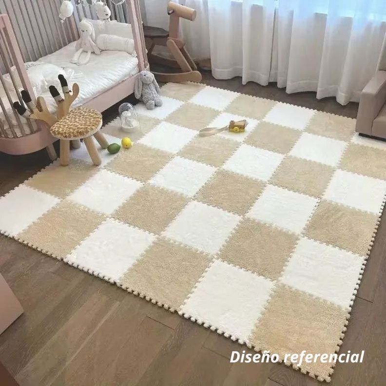 Pack 6 Alfombra Bloque Felpa Living Dormitorio Invierno Home-5