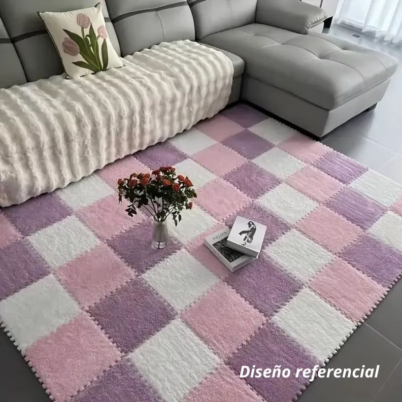 Pack 6 Alfombra Bloque Felpa Living Dormitorio Invierno Home-6