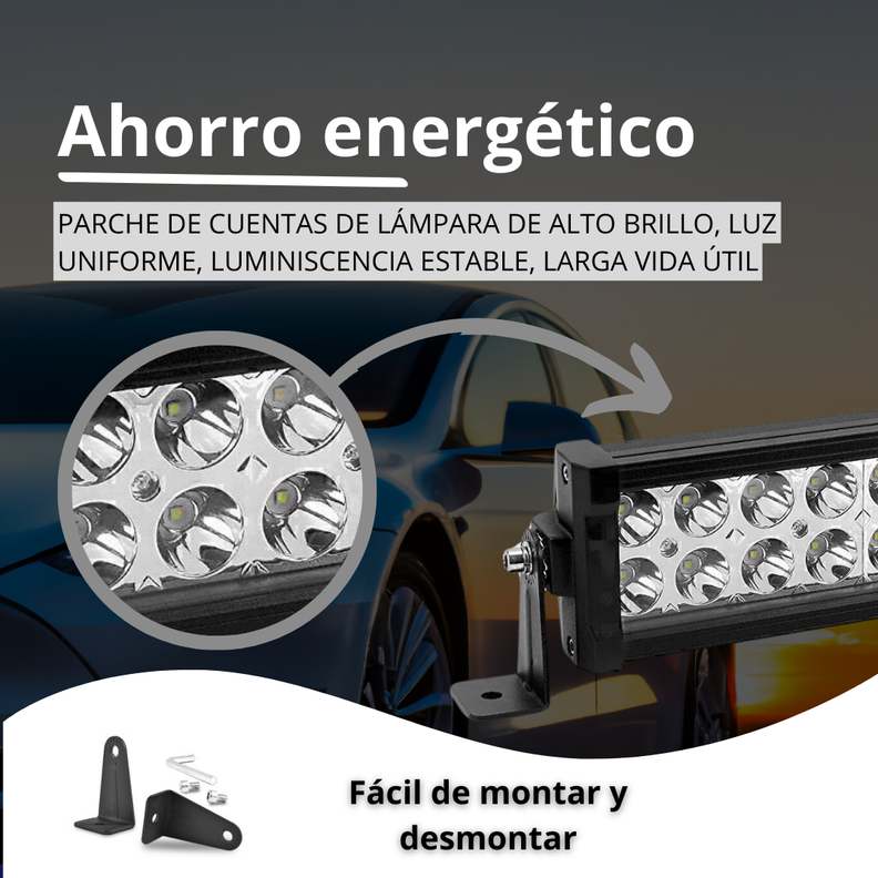 Barra Luz Led Focos Para Autos Y Camionetas Neblineros 120w-1