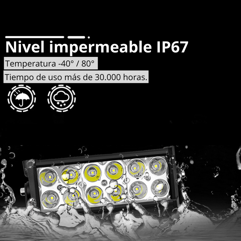 Barra Luz Led Focos Para Autos Y Camionetas Neblineros 120w-2