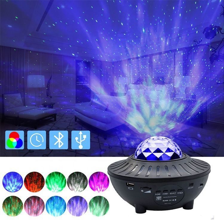 Proyector Led Luces y Estrellas 360º Con Bluetooth y Musica-3