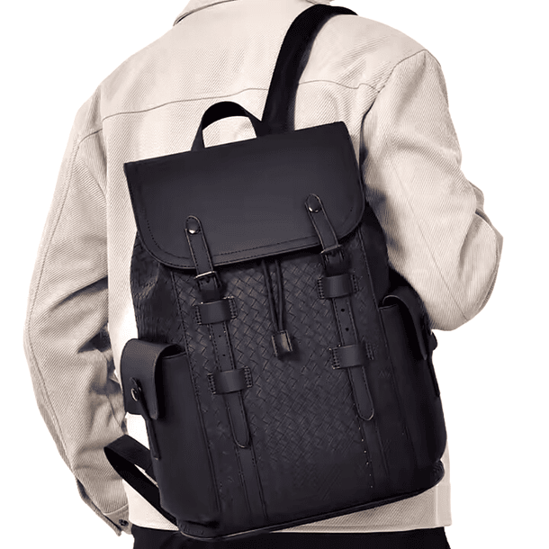 Mochila De Cuero Sintético Impermeable Viajes Universidad Trabajo-2