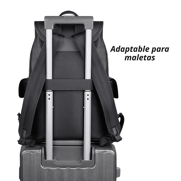 Mochila De Cuero Sintético Impermeable Viajes Universidad Trabajo-4
