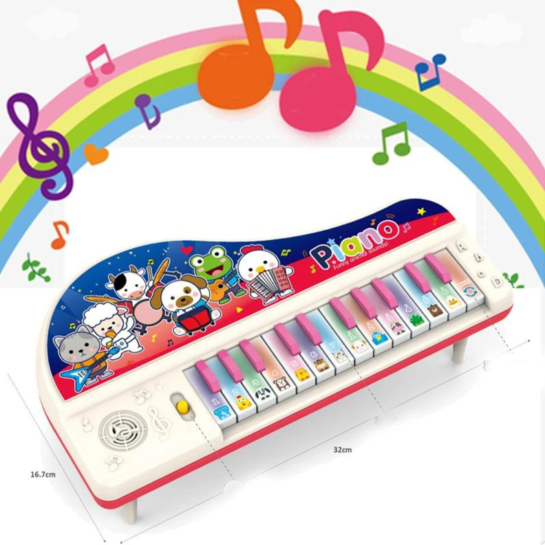 Piano Infantil Musical Animales Luces Y Melodías Interactivo-2