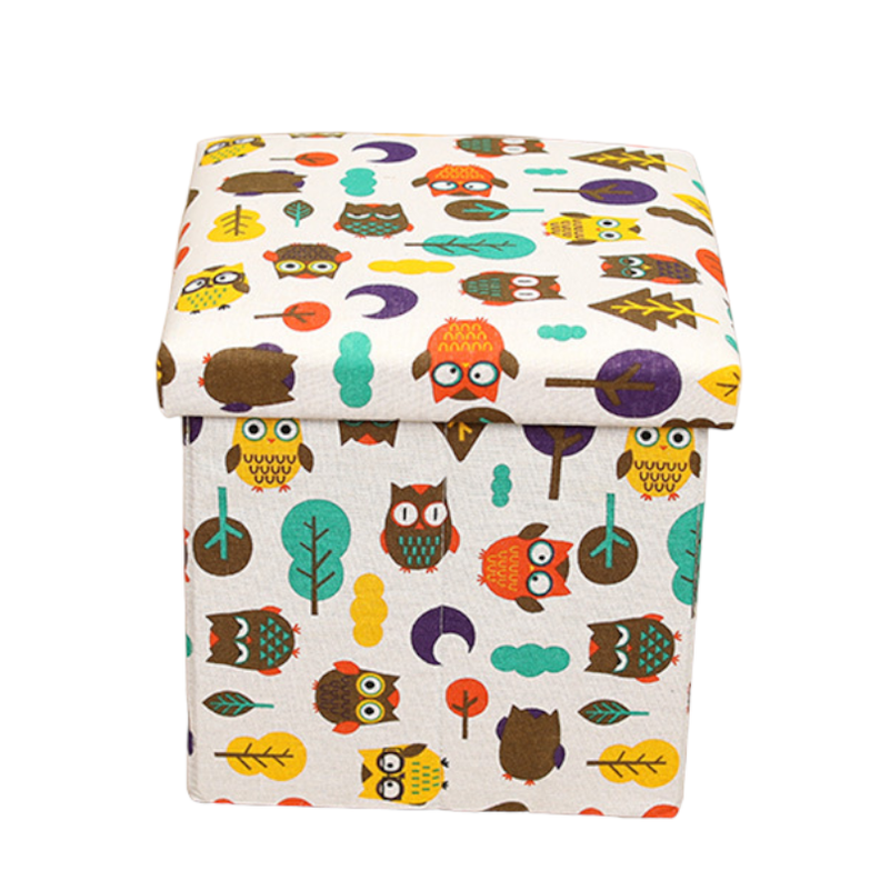 Puff Silla Baul Organizador Estampado Colores 38cm-0