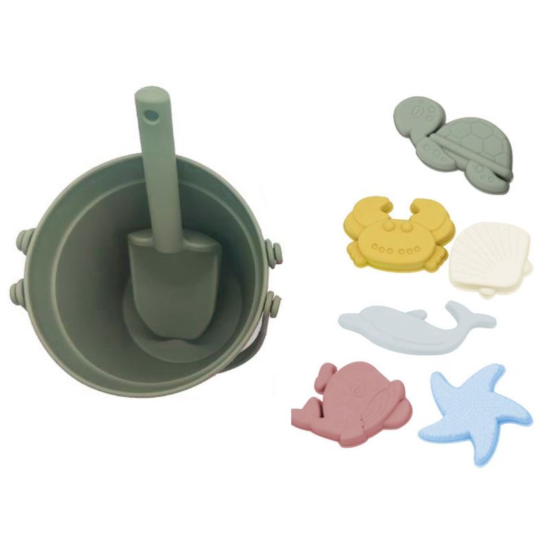 Set Juego De Playa Molde Figuritas De Silicona Infantil-1