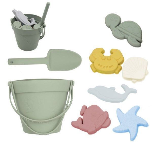 Set Juego De Playa Molde Figuritas De Silicona Infantil-0