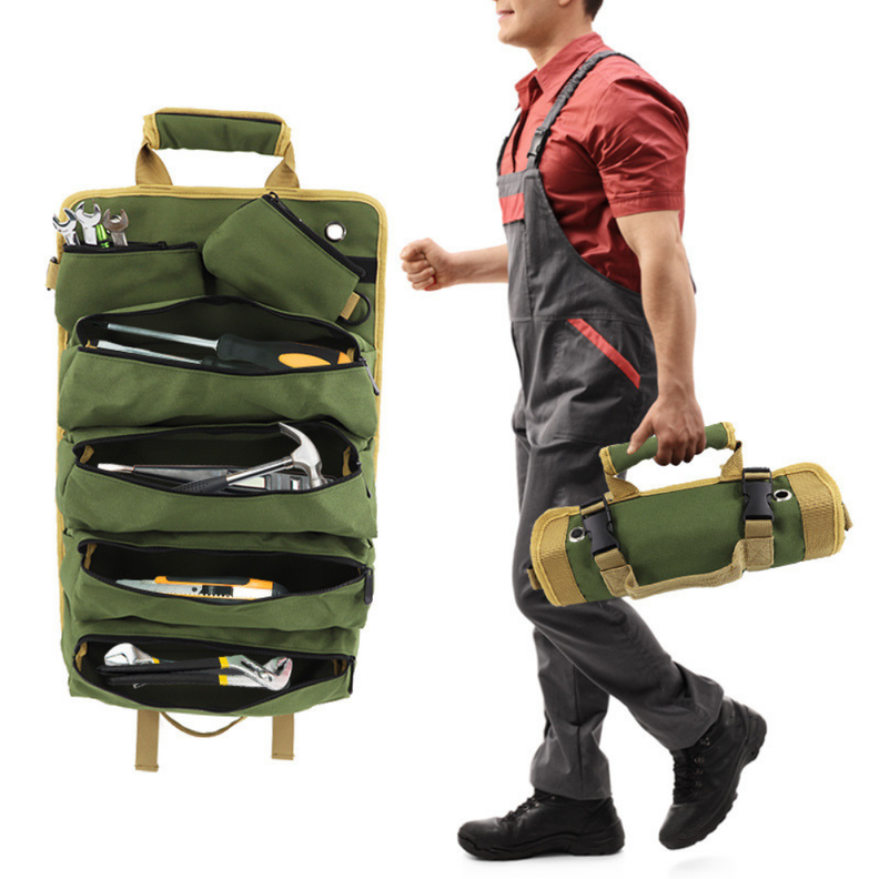 Bolso Organizador Herramientas Enrrollable De 5 Estuches-3