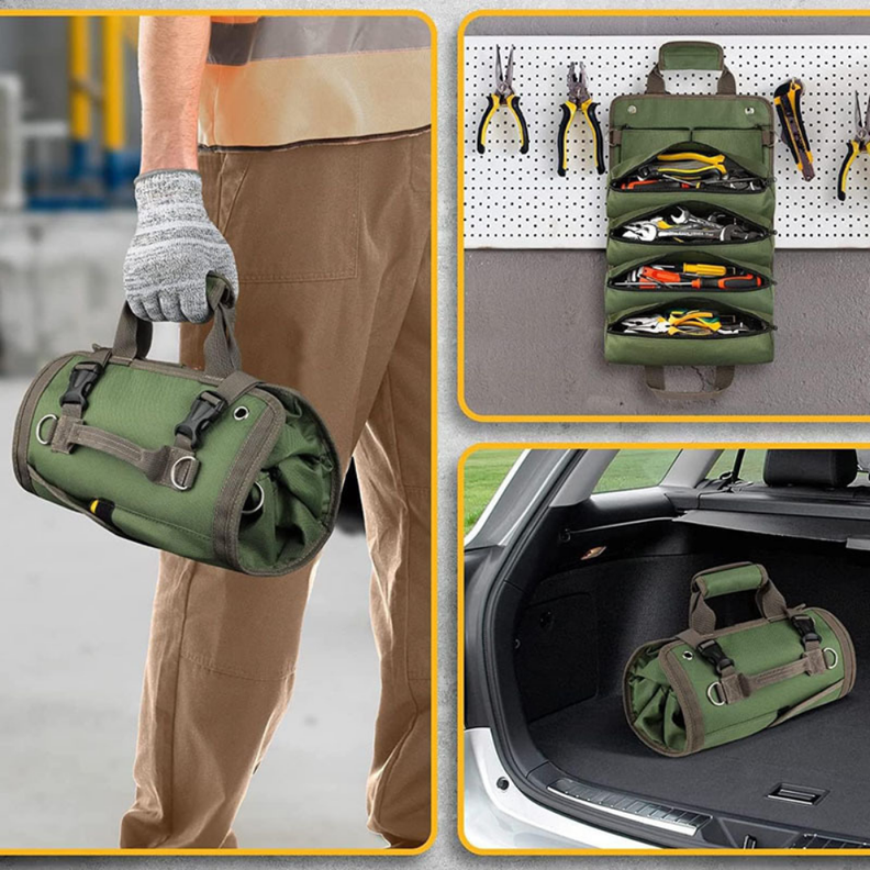 Bolso Organizador Herramientas Enrrollable De 5 Estuches-5