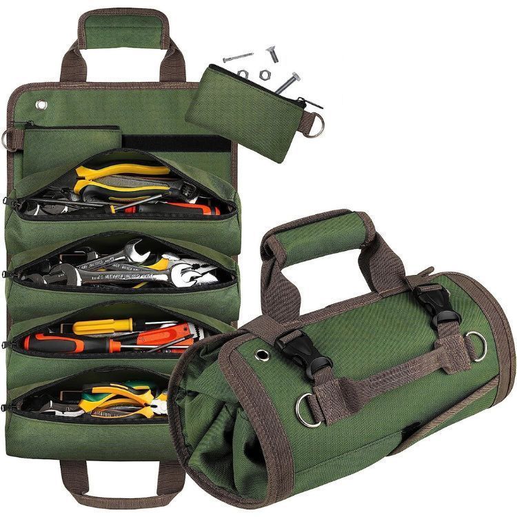 Bolso Organizador Herramientas Enrrollable De 5 Estuches-0