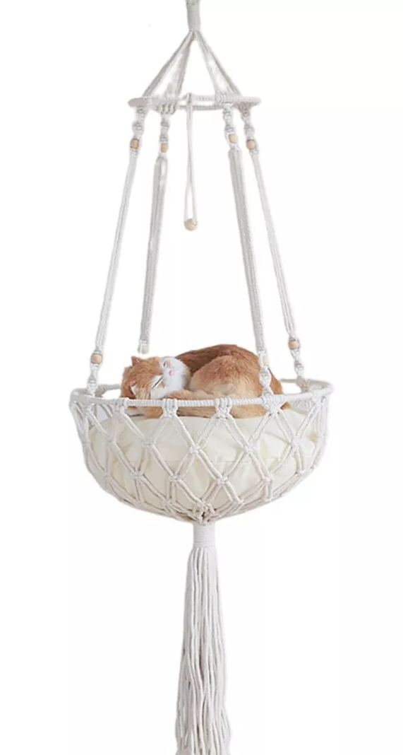 Hamaca Para Gatos con Cojin Cuna Colgante Perro Mascotas-2