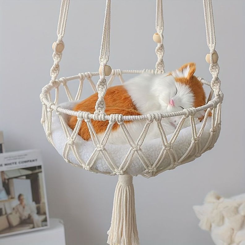 Hamaca Para Gatos con Cojin Cuna Colgante Perro Mascotas-5