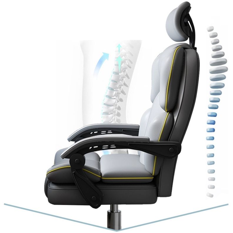 Silla Pc Negra Sillón Regulable Ejecutiva Oficina Escritorio-6