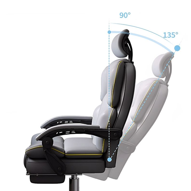 Silla Pc Negra Sillón Regulable Ejecutiva Oficina Escritorio-3