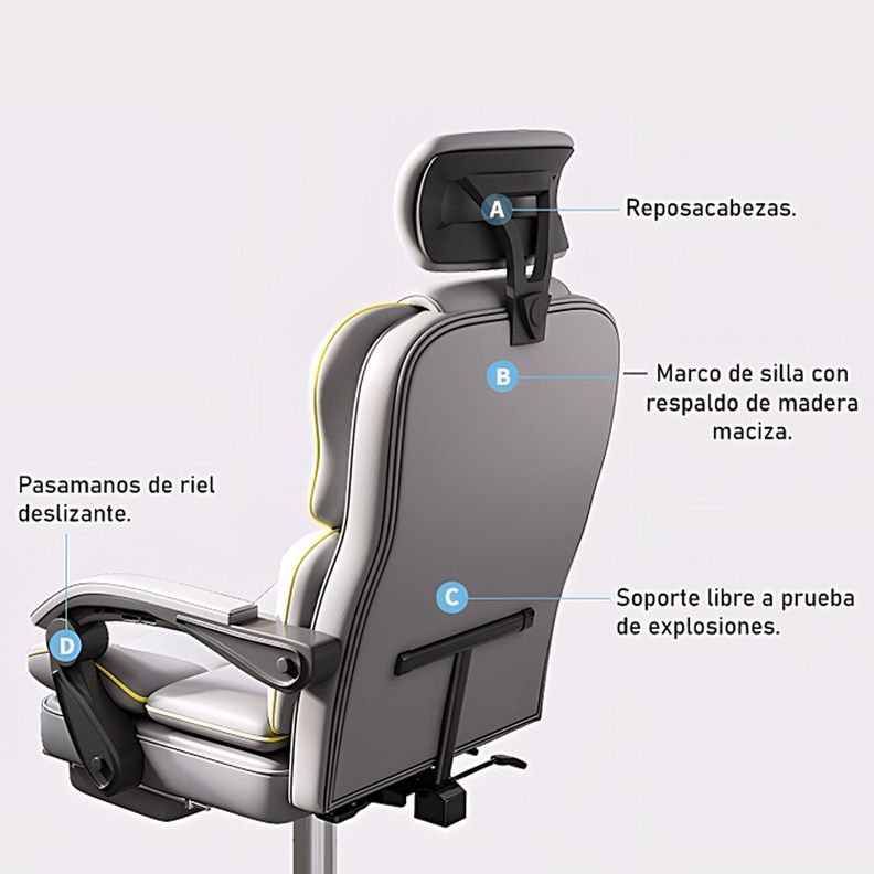 Silla Pc Negra Sillón Regulable Ejecutiva Oficina Escritorio-1
