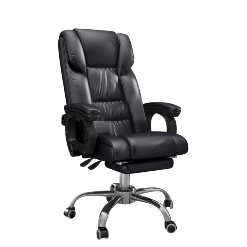 Sillón Ejecutivo De Cuero PU Reclinable Reposapiés Reclinable-0