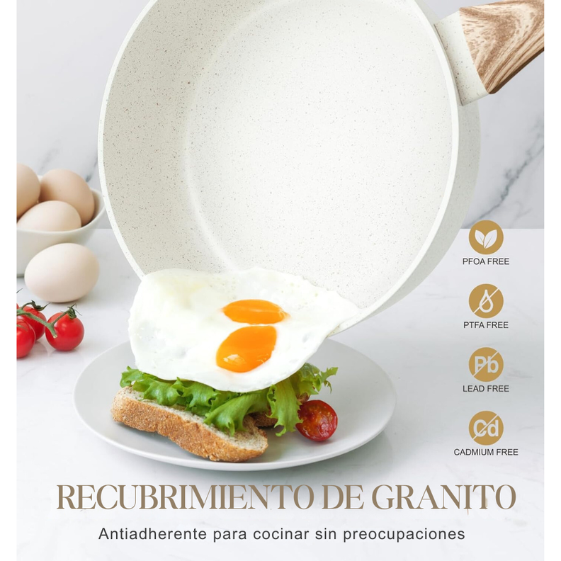 Sartén 28CM Profundo Antiadherente Hierro Forjado-1