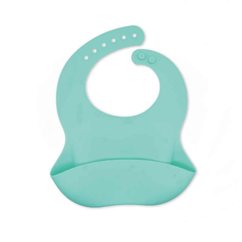Babero Impermeable Para Bebes De Silicona Lavable-0