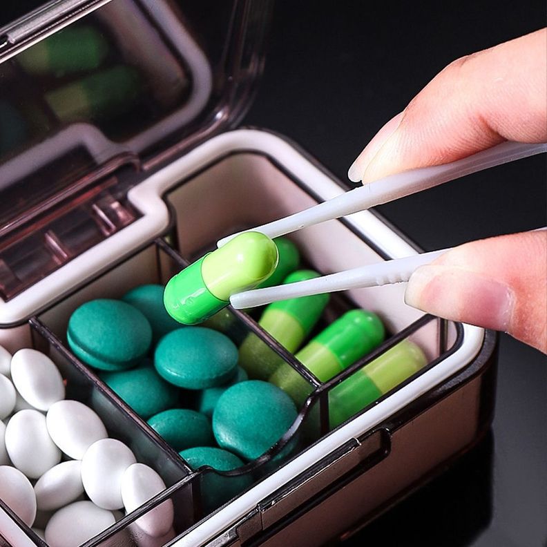 Caja Cortador de Medicinas De Pastillas Organizador Divisor-5