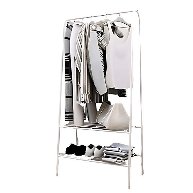 Perchero De Hierro Para Ropa Color Blanco-0