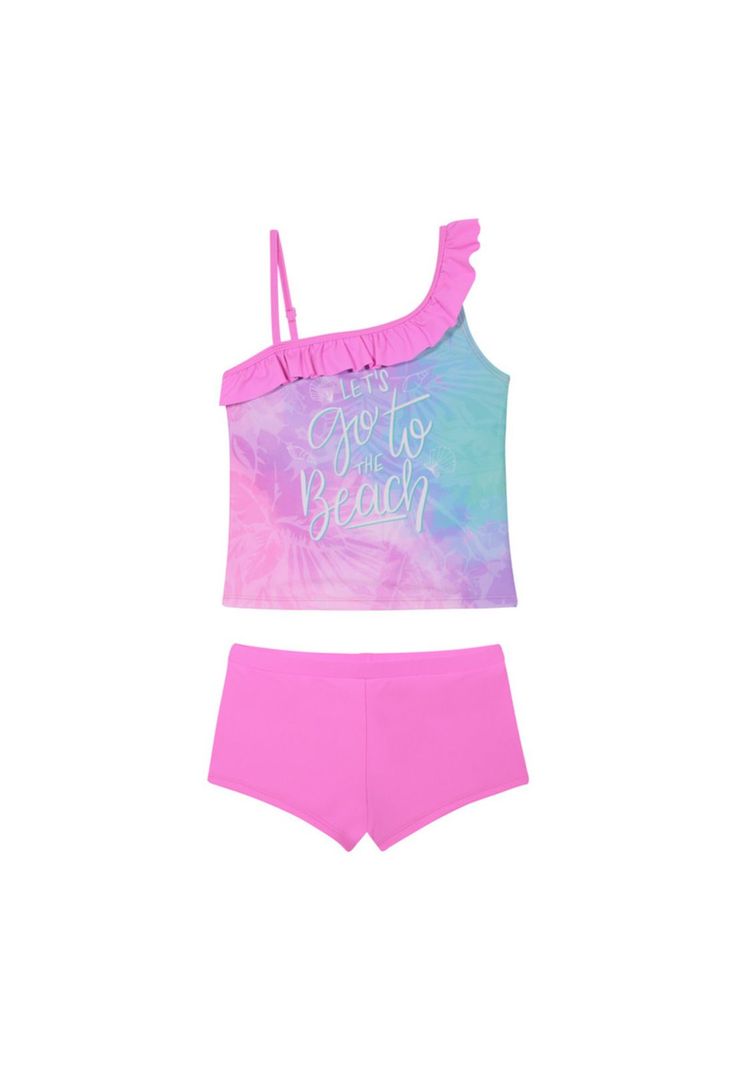 Traje de Baño Niña Teens Tankini UV30+ Hombro H2O Wear-0
