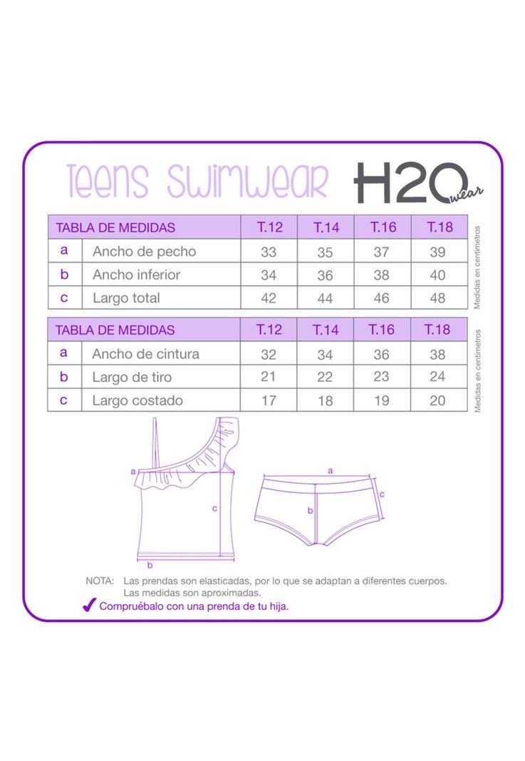 Traje de Baño Niña Teens Tankini UV30+ Hombro H2O Wear-2