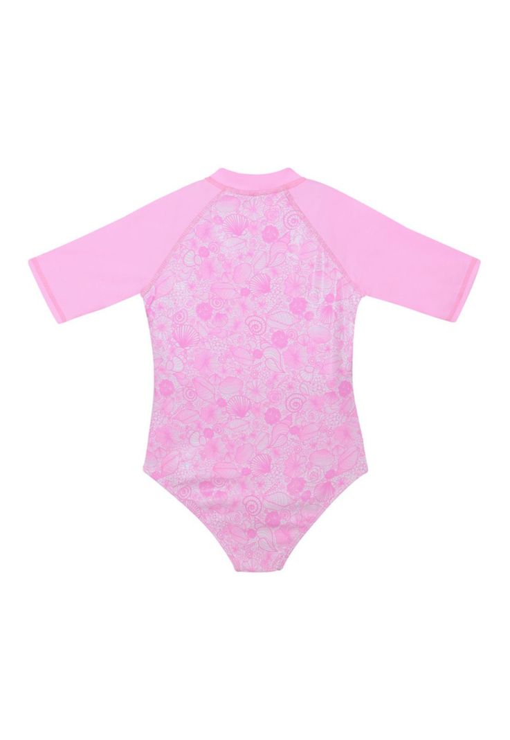 Traje de Baño Niña Manga Larga UV30+ H2O Wear Fucsia-1