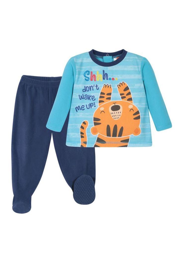 Pijama Bebé Niño Conjunto Polar Celeste H2O Wear-0